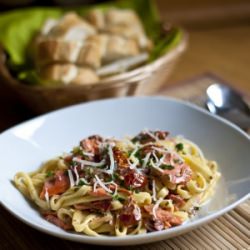 Salmon and Sun-Dried Tomato Pasta