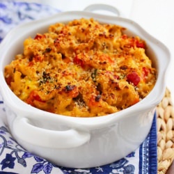 Spicy Roasted Vegetable Mac Cheese