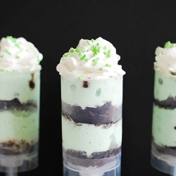 Mint Brownie Ice Cream Push Pops