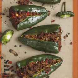 Taco Stuffed Poblano Peppers