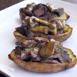 Roast Beef Potato Skins