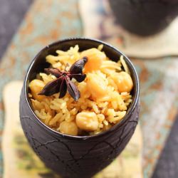 Indian Pickle Spiced Chickpea Rice