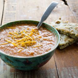 Tomato Basil Cheddar Soup