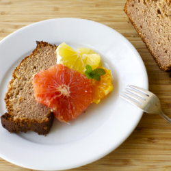 Lucuma Pound Cake with Citrus Salad