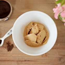 Liquorice Ice Cream with Marzipan