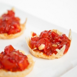 Cheese Cups with Tomato Salsa