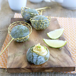 Matcha and Lime Custard Mochi