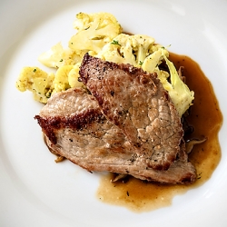 Veal Scallopine w/ Curried Cauliflower