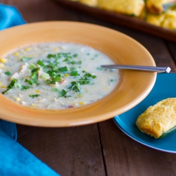 Green chile corn chowder