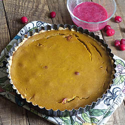 Pumpkin Tart with Cranberry Glaze