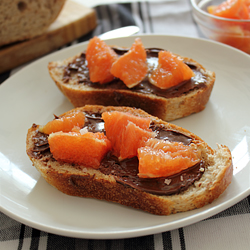 Nutella and Orange on Toast