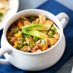 Slow Cooker Chicken Tortilla Soup