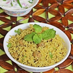 Soya Chunks Biryani