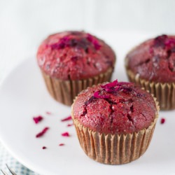 Beet & Date Muffins with Tahini