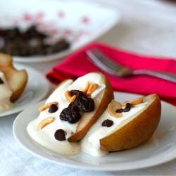 Baked Pears with Maple Yogurt