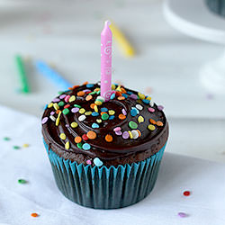 Chocolate Birthday Cupcakes