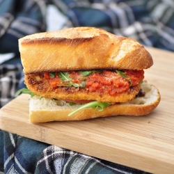 Vegan Veal Parmesan Sandwich