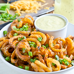 Cheesy Fries with Pacho Sauce