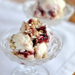 Vanilla Raspberry Crisp Ice Cream