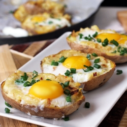 Twice Baked Potato with Egg on Top