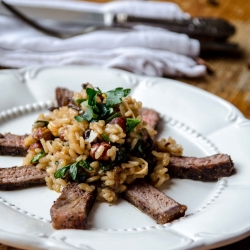 Parsley Risotto with Beef