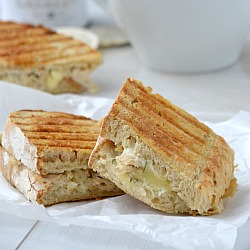 Creamy White Chicken Grilled Cheese