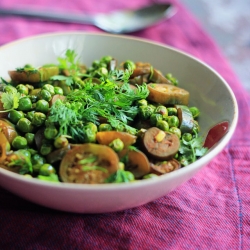 Heirloom Eggplant & Green Peas Fry