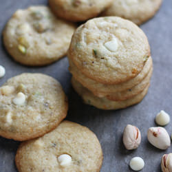 Lemon Pistachio White Choc Cookies