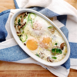 Baked Eggs with Brussels Sprouts