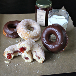 Chocolate & Raspberry Doughnuts