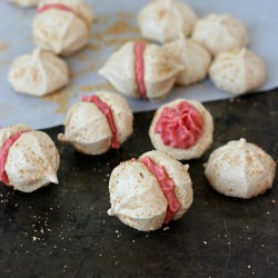 Maple Meringues w/ Raspberry Cream