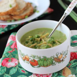 Capsicum Spring Onion Noodle Soup