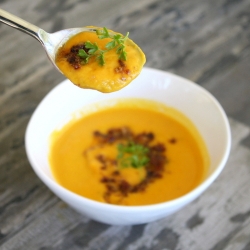 Carrot Puree with Pork Dust