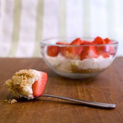 Individual Strawberry and White Chocolate Cheesecakes