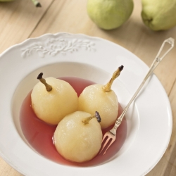 Pink Moscato Poached Pears