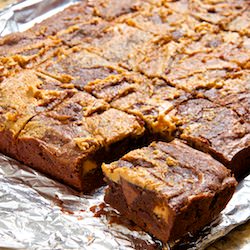 Salted Peanut Butter Cup Brownies