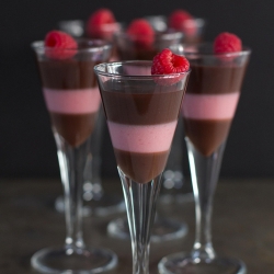 Dark Choc & Raspberry Panna Cotta