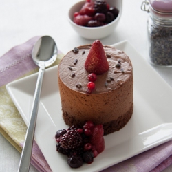 Decadent Dessert with Berry Compote