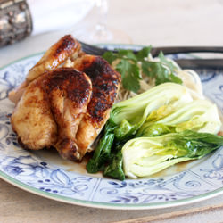 Asian Poussin with Bok Choy