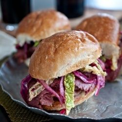 Beer Brined Corned Beef Sliders