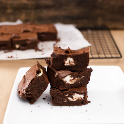 Black Forest Goat Cheese Brownies