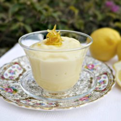 Lemon Pudding w/ Fresh Almond Milk