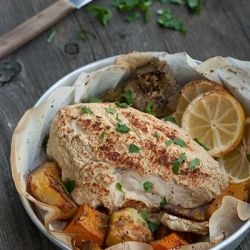 Hummus Crusted Chicken