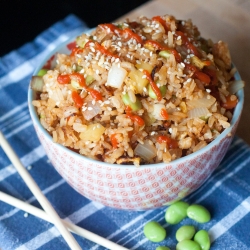 Sriracha Fried Rice w/ Edamame