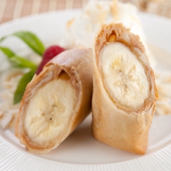 Sweet Fried Banana Rolls