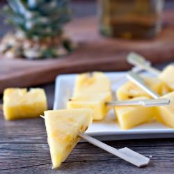 Rum Soaked Pineapple Pops