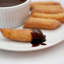 Churros and Chocolate Sauce