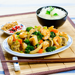 Seafood Stir Fry With Vegetables