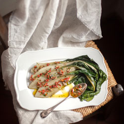 Chard With Capers, Anchovy