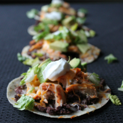 Black Bean and Chicken Tostadas